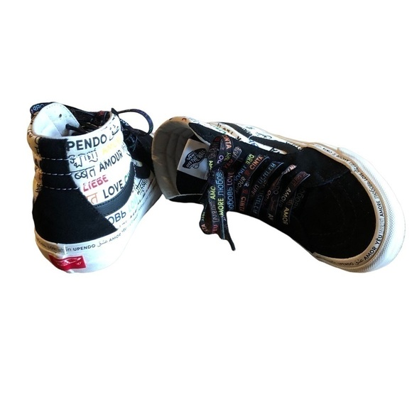 Vans SK-8 Hi-Vault LX Love Black Marshmallow Unisex M4 W6 - Picture 10 of 14